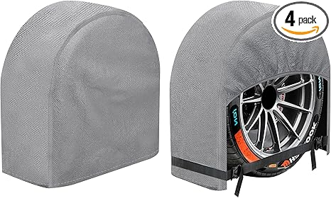 K-Musculo RV Tire Covers 2-Pack, 5 Layer Nonwoven Waterproof Wheel Covers for RV Wheel Travel Trailer Camper Truck SUV