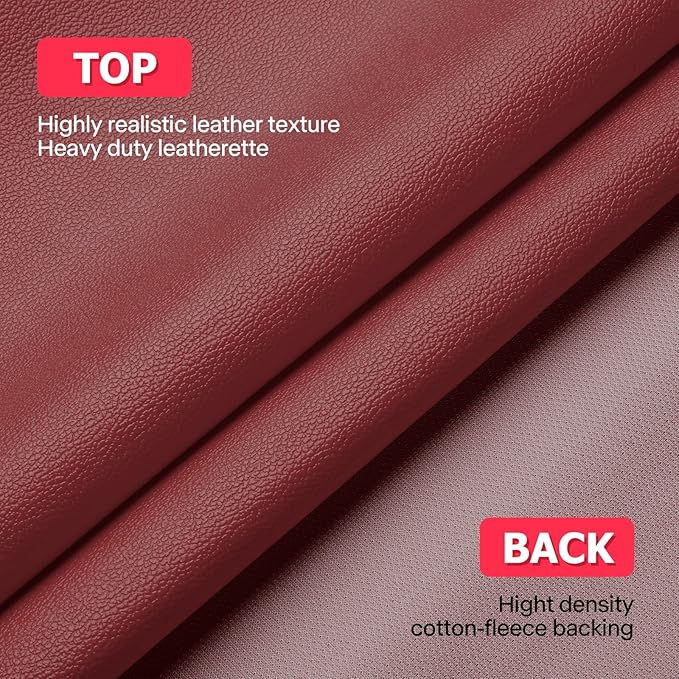 K-Musculo Vinyl Fabric, Marine Faux Leather Upholstery, for Upholstery Crafts, DIY Sewings, Sofa, Handbag, Earrings, Hair Bows Decorations