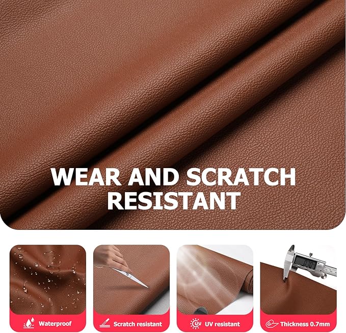 K-Musculo Vinyl Fabric, Marine Faux Leather Upholstery, for Upholstery Crafts, DIY Sewings, Sofa, Handbag, Earrings, Hair Bows Decorations