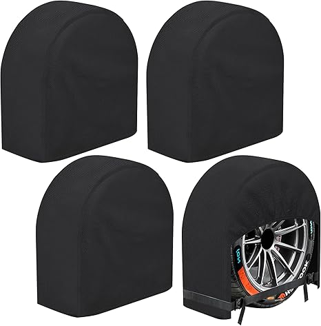 K-Musculo RV Tire Covers 4-Pack, 5 Layer Nonwoven Waterproof Wheel Covers for RV Wheel Travel Trailer Camper Truck SUV